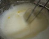 A picture of step 4 of White forest cake#mycreativewhiteforestrecp.chocolate flower.