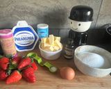 A picture of step 1 of Strawb & Cheesecake Cookies.
