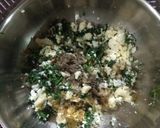 A picture of step 1 of Spinach paneer cigar.