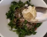 A picture of step 6 of Grilled Cauliflower with Hummus and Chimichurri.
