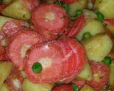 A picture of step 3 of Achari sabzi.
