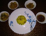 A picture of step 8 of Basonti pullav.