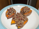 Boniatos rellenos de carne picada