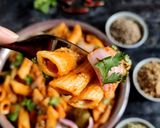 A picture of step 12 of Kadhai pasta masala.