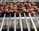 A picture of step 4 of Beef seekh boti.