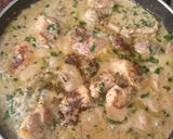 A picture of step 4 of Chicken malai mathi.