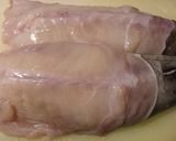 A picture of step 1 of Popcorn monkfish.