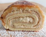 Foto del paso 34 de la receta: Bracito de crema de praliné de avellanas y compota de caqui cubierto de yema quemada (sin gluten)