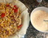 A picture of step 2 of Open Chicken, Ham, and Corn Pie.
