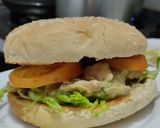 Foto del paso 14 de la receta: Sándwich🧅🥯de pollo🥐🥛cremoso🥪🍗🍎