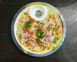 A picture of step 3 of Papad churi bhel.