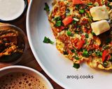 A picture of step 5 of Desi Style Omelette.