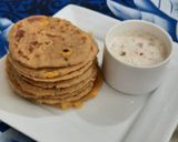 A picture of step 5 of Veg coin paratha 😋.