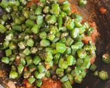 A picture of step 6 of Masala Okra.