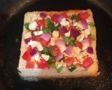 A picture of step 4 of Vegetable Cheese Toast.