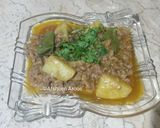 A picture of step 6 of Qeema Aloo.