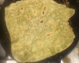 A picture of step 6 of Palak roti.