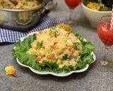 A picture of step 9 of Chinese fried rice with Russian salad.