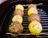A picture of step 10 of Grilled Kofta and Potato Balls.