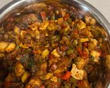 A picture of step 5 of Chilli paneer buns.
