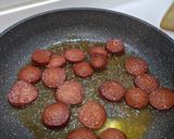 A picture of step 2 of Turkish Sausage & Eggs (Sucuklu Yumurta).