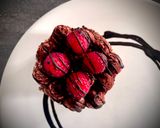 Foto del passaggio 6 della ricetta Dessert monoporzione - tortino del riciclo di pandoro, mousse allo spumante e lamponi freschi