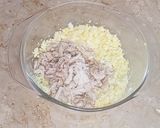 A picture of step 1 of Egg Chicken balls.