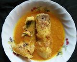 A picture of step 4 of Dahi katla fish curry.