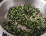 A picture of step 4 of Thotakura leaves subji.