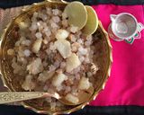 A picture of step 3 of Sabudana khichadi.