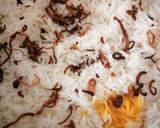 A picture of step 11 of Prawns biryani#cross-country.