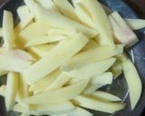 A picture of step 1 of Chicken with fries.