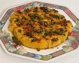 A picture of step 14 of Yellow Moong Dal Dhokla.