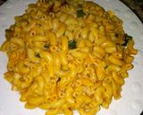 A picture of step 3 of Macaroni jollof.