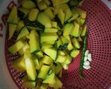 A picture of step 1 of Khatti Meethi Pumpkin Bhaji.