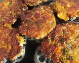 A picture of step 6 of Aloo Cheela.