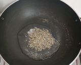 A picture of step 1 of Burmese samosa curry with saffron rice.