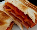A picture of step 6 of My Cheese & Tomato Grilled Spam Toastie #2Flavours #Breakfast #Lunch.