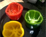 A picture of step 1 of Cheesy Keema Stuffed Capsicum.