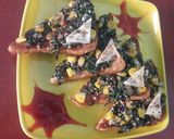 A picture of step 2 of Spinach corn cheese toost.