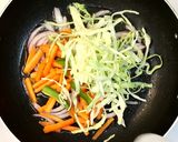 A picture of step 2 of Noodles Frankie | Noodles Kathi Roll.