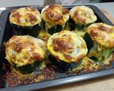 Foto del paso 3 de la receta: Timbal de calabacín relleno de verduras y pollo especiado