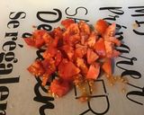Une image de l'étape 5 de Coings, courgettes et tomates au lard fumé.
