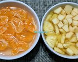 Foto langkah ke 3 dari resep Fresh Fruit Cocktail💝🍊🍎🍍🍹_(Setup buah segar_Tanpa rebus buahnya😉).