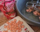 Foto langkah ke 3 dari resep K-Berry Bunhong Myeon Jar (Puding Bihun Strawberry).