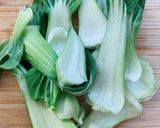 A picture of step 1 of Potato, mushroom and bok-choy sauté with mustard sauce.
