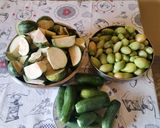 Zöld dinnye /zöld paradicsom/uborka mix recept fázis 1 fotója