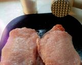 Tepsis karaj, zabpehelybe hempergetve, krumpli körettel recept fázis 1 fotója