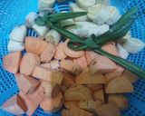 Foto langkah ke 1 dari resep Kolak Pisang Ubi Kuah Putih.