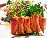 Hình bước làm 2 của món Sườn non chay cuốn đọt su